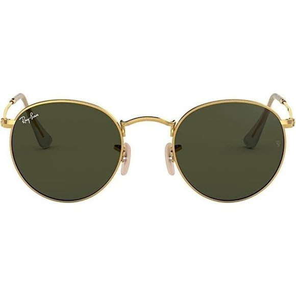 Ray-Ban Accessories - Ray - Ban Unisex Gold Metal Round Frame Crystal Green Lense Sunglasses 47 21 140